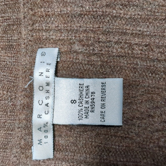 Marconi Cashmere wrap sweater, brown, Small or XS - Picture 6 of 7